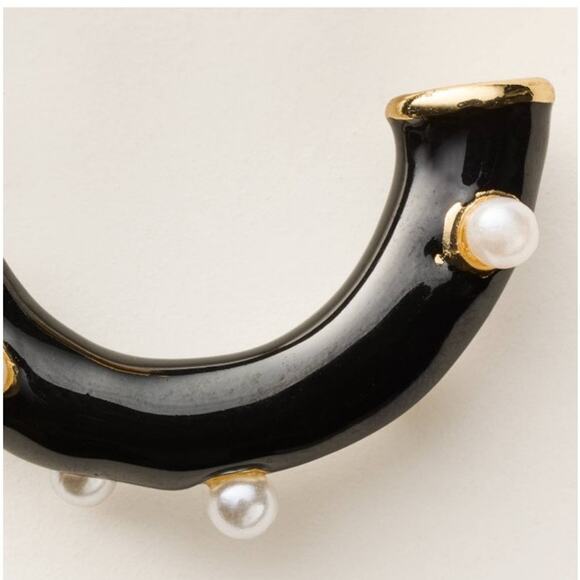 Kate Spade for Target BUNDLE - Pearl, Gold Balloon, & Black Pearl Hoop Earrings - Picture 10 of 10